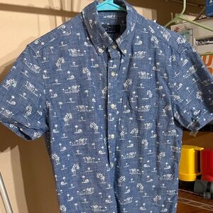 GAP Blue Patterned Men's Casual Shirt